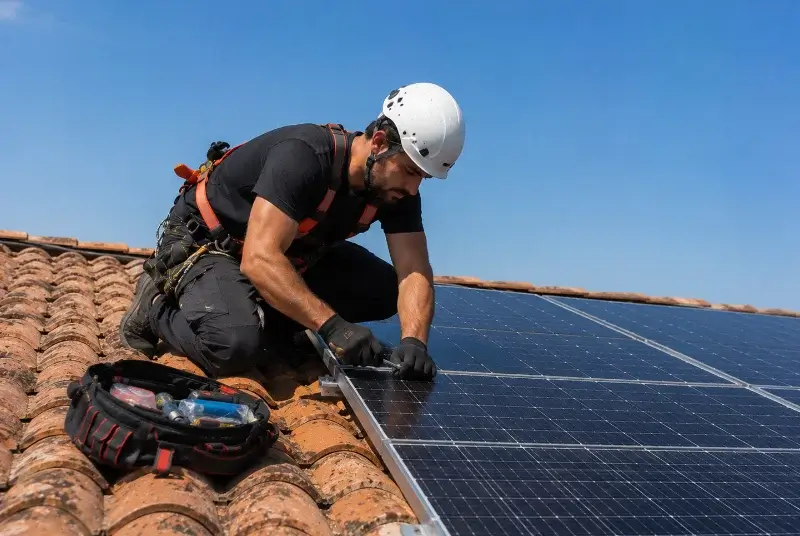 Maintenance et monitoring de panneaux solaires à Port-de-Lanne